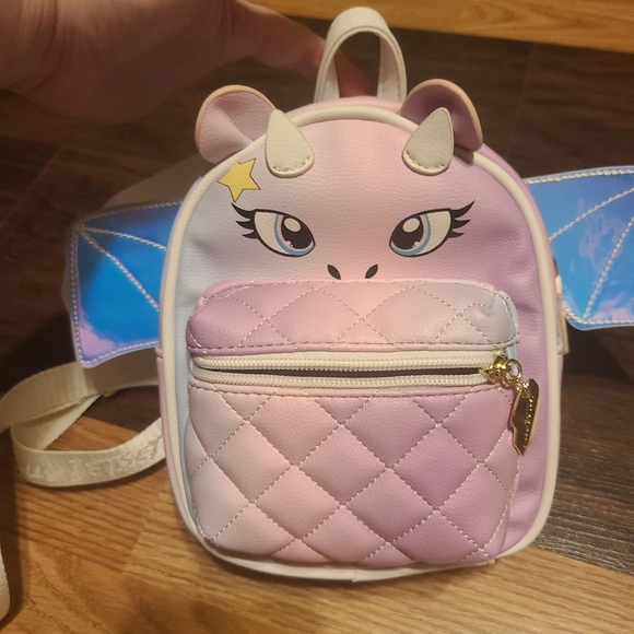 betsey johnson mini backpack bee wings Women's Clear in Dots The transparent design lets you spot exactly what you need in secondsno more digging through dark pockets Luv by Betsey Johnson Small